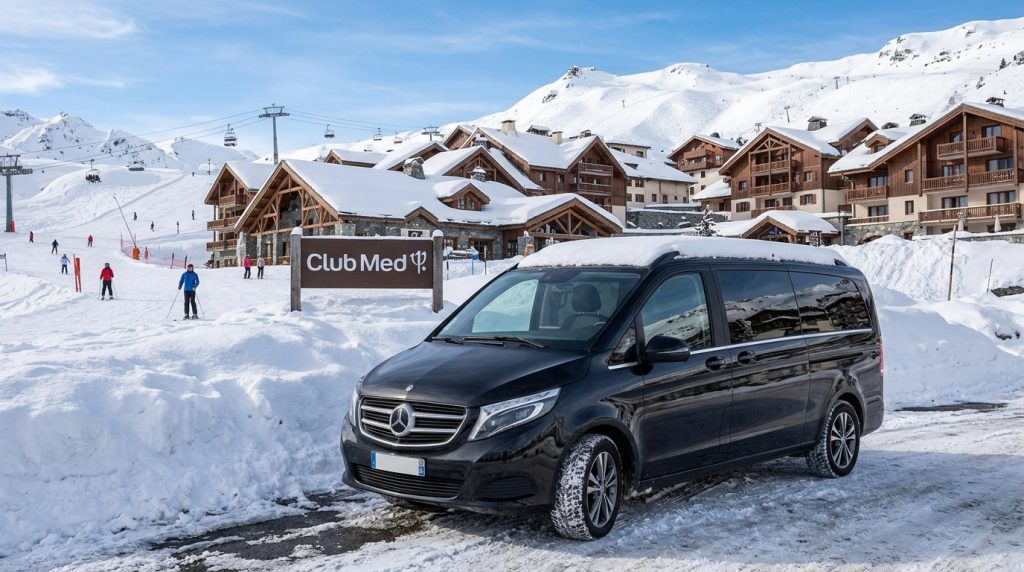 Private Alps Elite Transfers taxi for a Club Med transfer in the French Alps